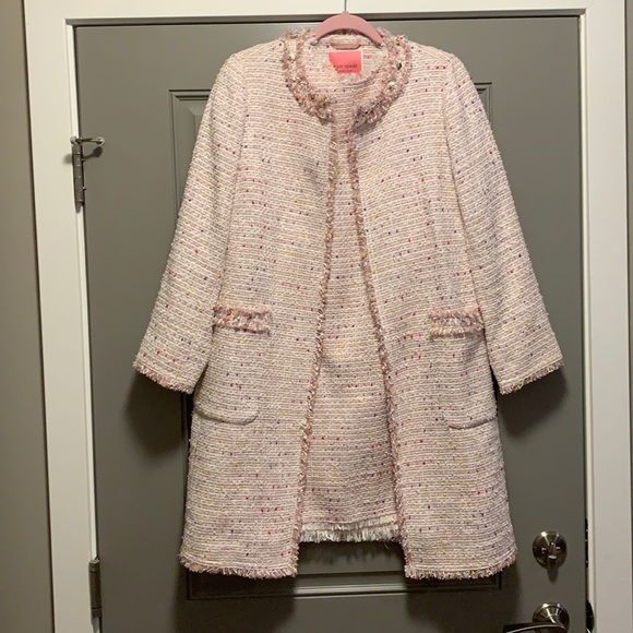 Kate Spade pink tweed jacket and dress